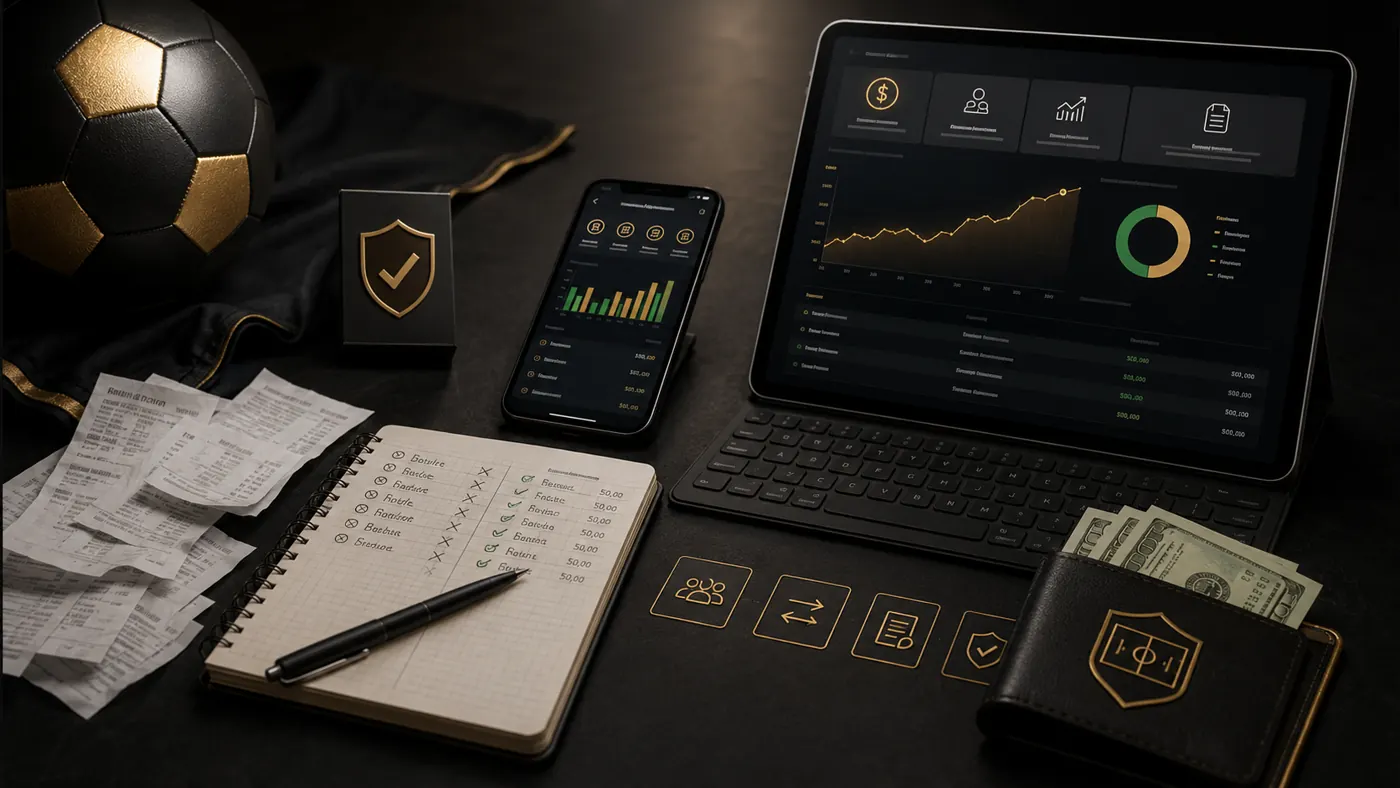 Controle financeiro para racha com cobranças, mensalistas e prestação de contas organizada